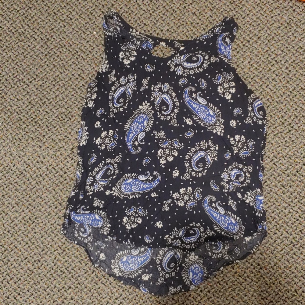 patterned women's tank top paisley size medium
